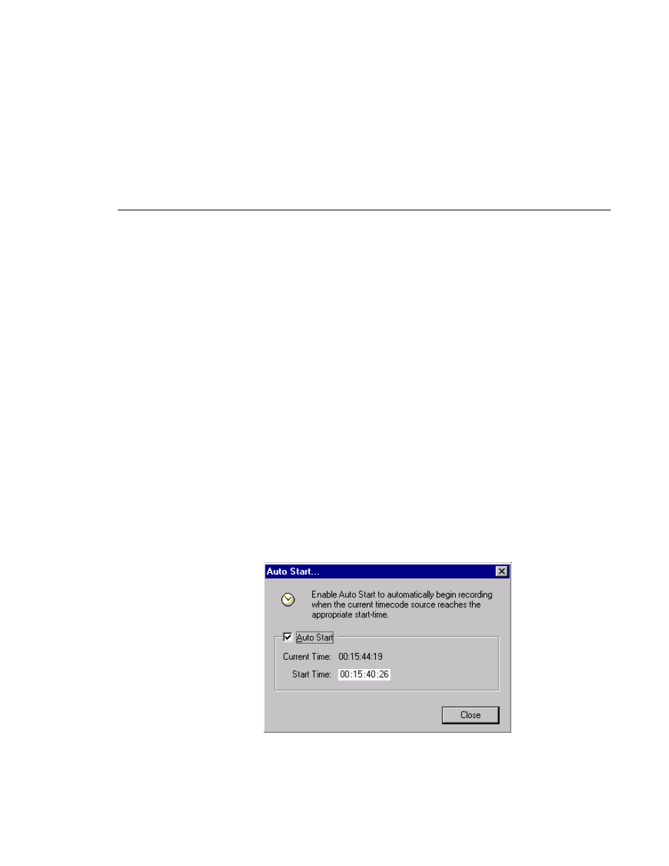 Automatically starting the timedelay process, 174 the auto start dialog box | Grass Valley PROFILE FAMILY v.2.5 User Manual | Page 351 / 394