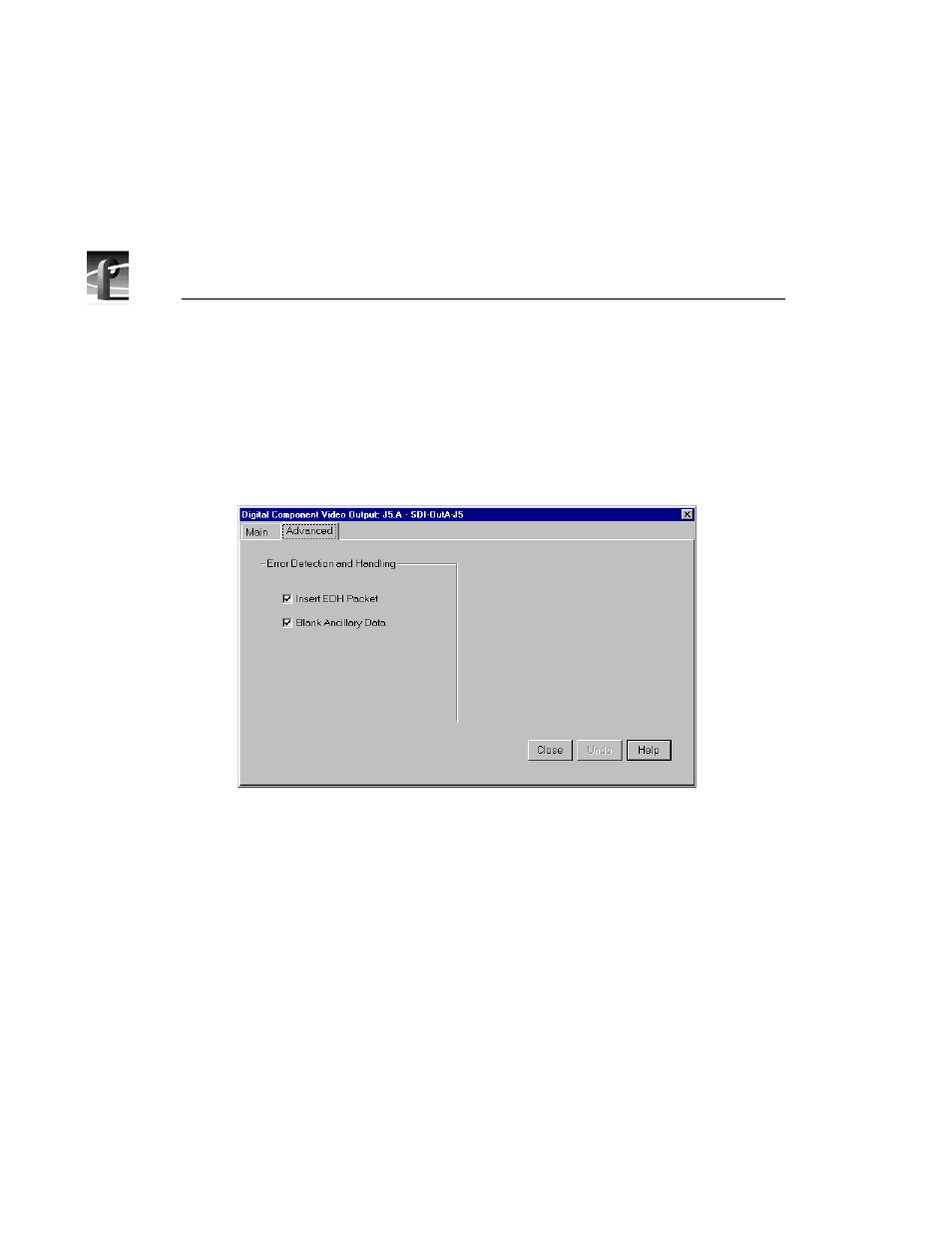 Serial digital component video output advanced | Grass Valley PROFILE FAMILY v.2.5 User Manual | Page 76 / 394