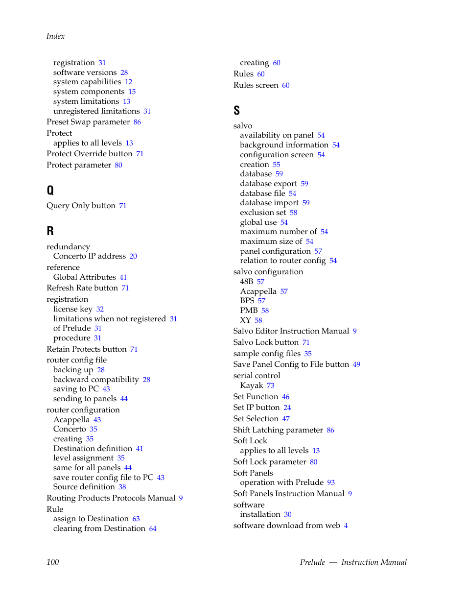 Grass Valley Prelude v.3.0 User Manual | Page 100 / 102