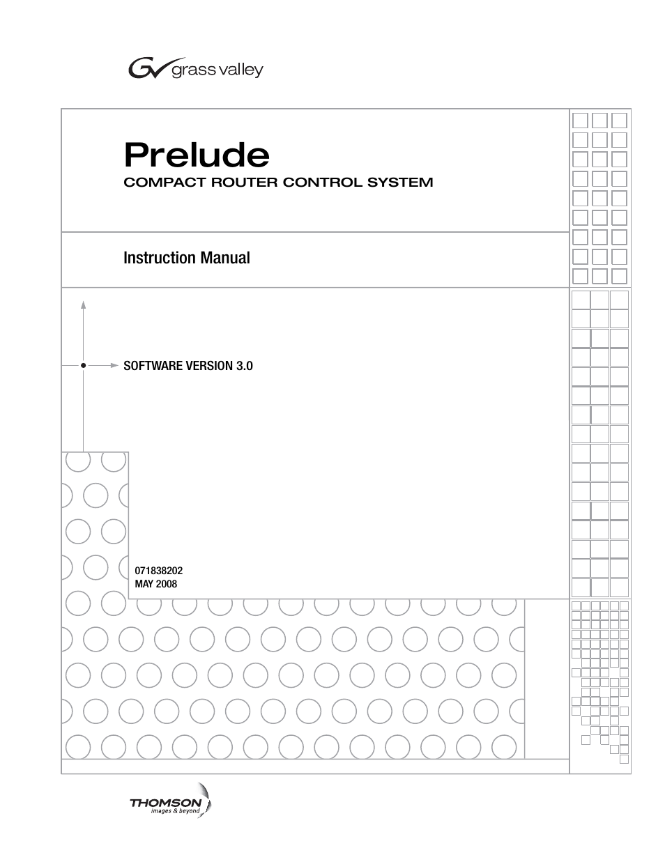 Prelude | Grass Valley Prelude v.3.0 User Manual | Page 3 / 102