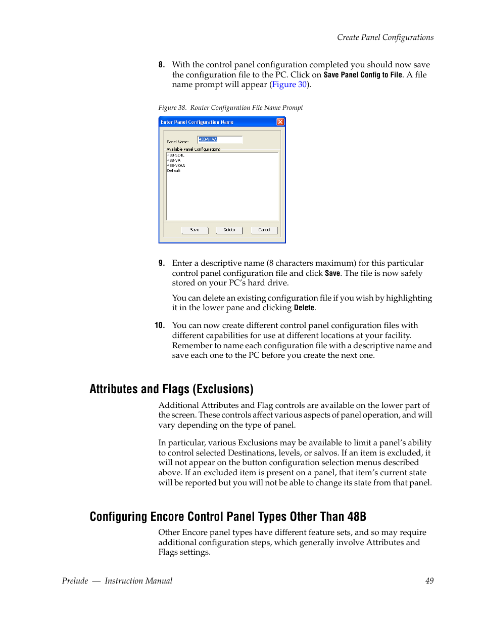 Attributes and flags (exclusions) | Grass Valley Prelude v.3.0 User Manual | Page 49 / 102