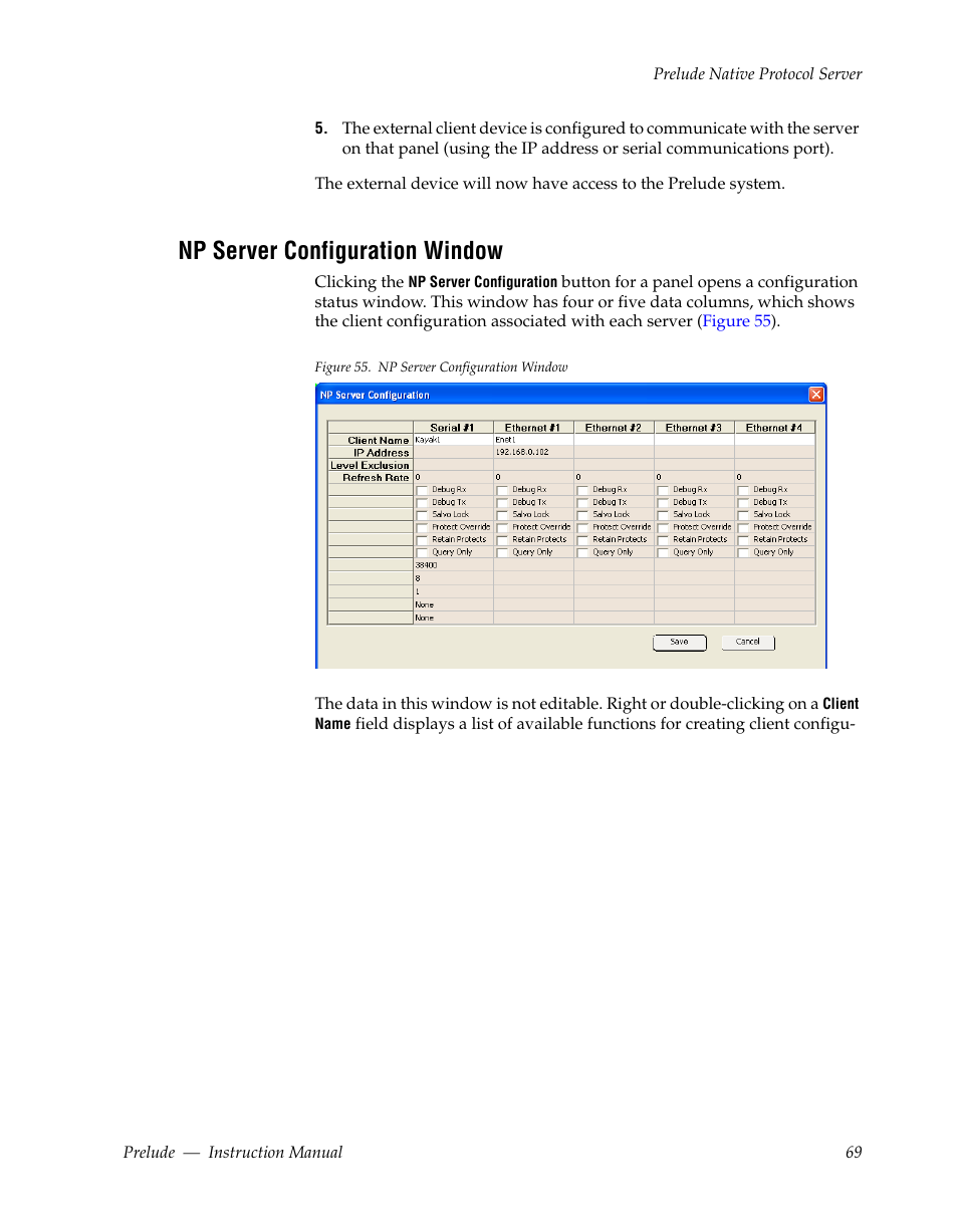 Np server configuration window | Grass Valley Prelude v.3.0 User Manual | Page 69 / 102
