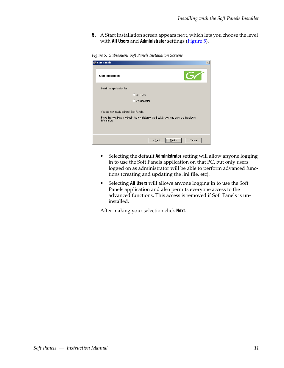 Grass Valley Soft Panels v.3.1 User Manual | Page 11 / 52