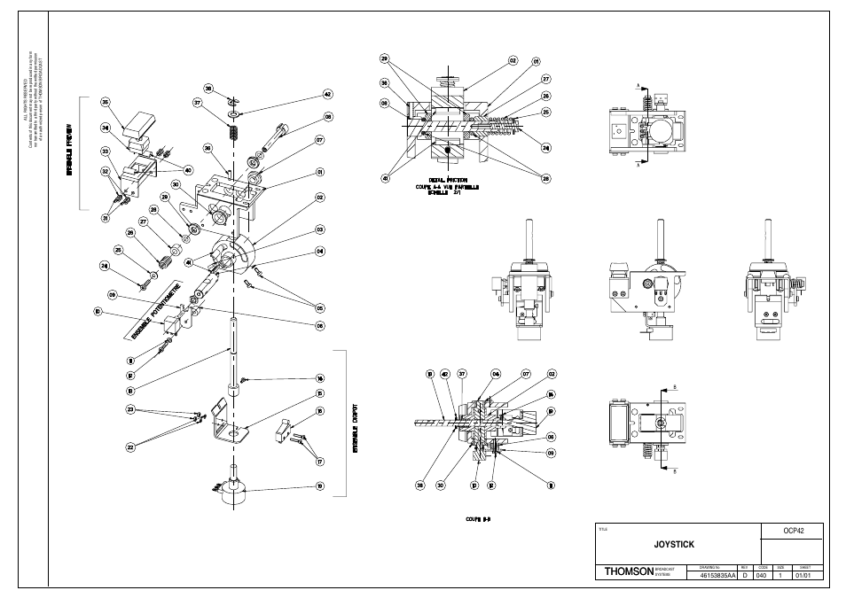 Thomson, Joystick | Grass Valley OCP 42 Technical Manual User Manual | Page 11 / 39