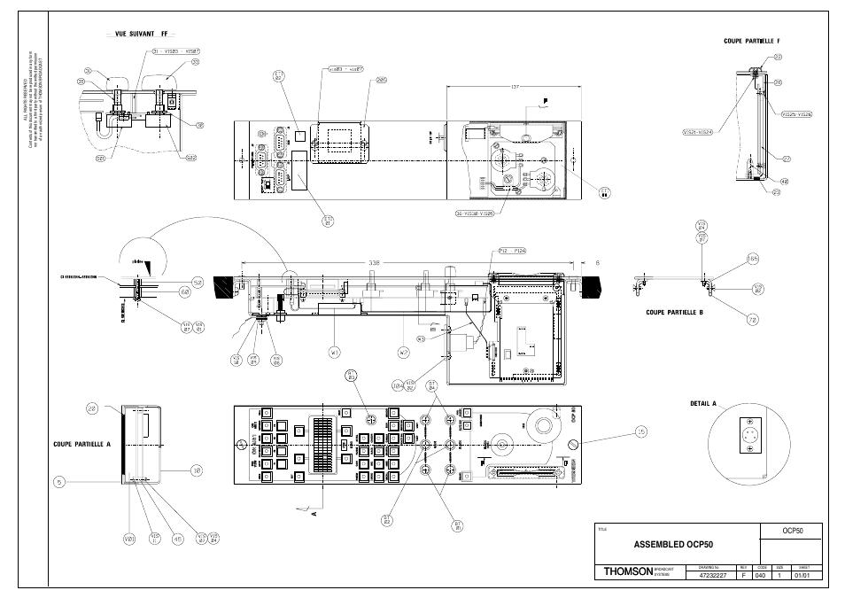 Thomson, Assembled ocp50 | Grass Valley OCP 42 Technical Manual User Manual | Page 38 / 39