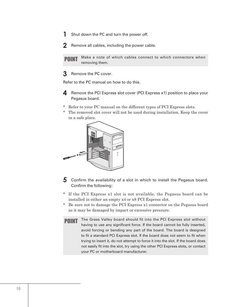 Point | Grass Valley Pegasus User Manual | Page 14 / 54