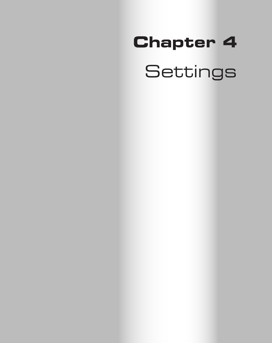 Chapter 4 - settings, Settings | Grass Valley Pegasus User Manual | Page 43 / 54