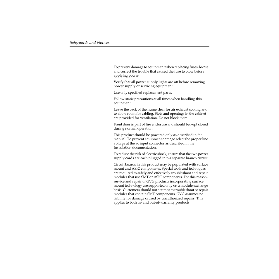 Cautions | Grass Valley Performer SD User Manual | Page 12 / 182
