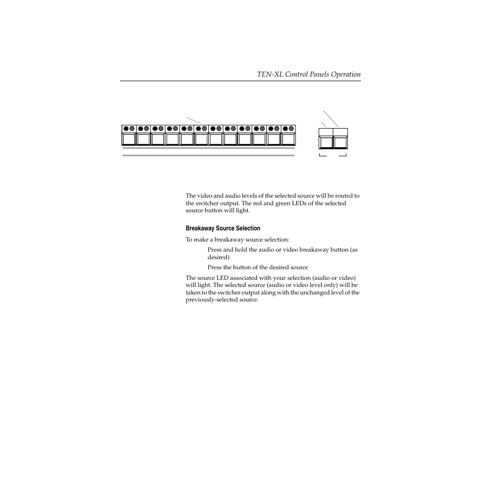 Breakaway source selection, Breakaway source selection -11 | Grass Valley Performer SD User Manual | Page 129 / 182