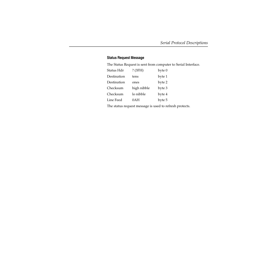 Status request message, Status request message -41 | Grass Valley Performer SD User Manual | Page 159 / 182