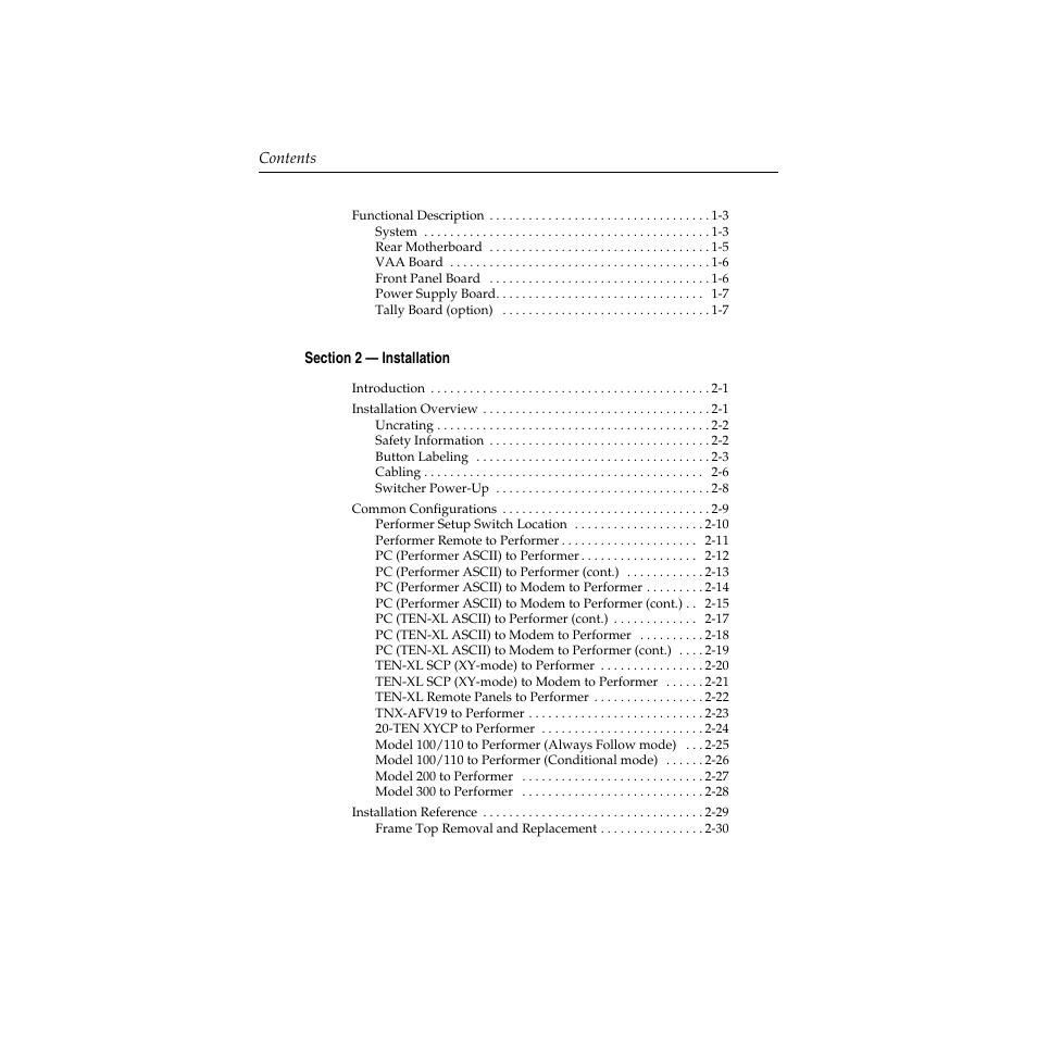 Grass Valley Performer SD User Manual | Page 4 / 182