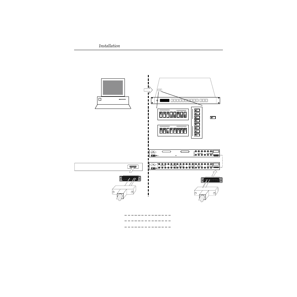 Pc (performer ascii) to performer, Pc (performer ascii) to performer -12, Installation | Ac in, Pc (performer ascii), Performer | Grass Valley Performer SD User Manual | Page 44 / 182