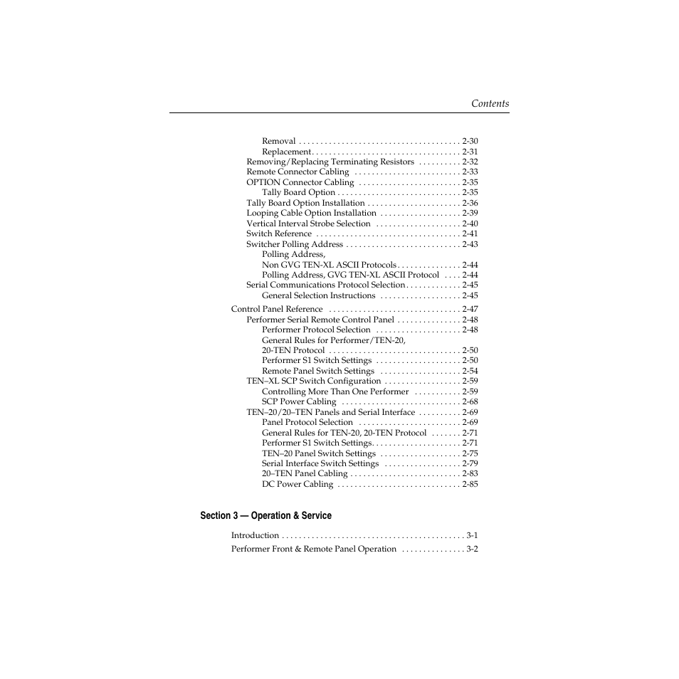 Grass Valley Performer SD User Manual | Page 5 / 182