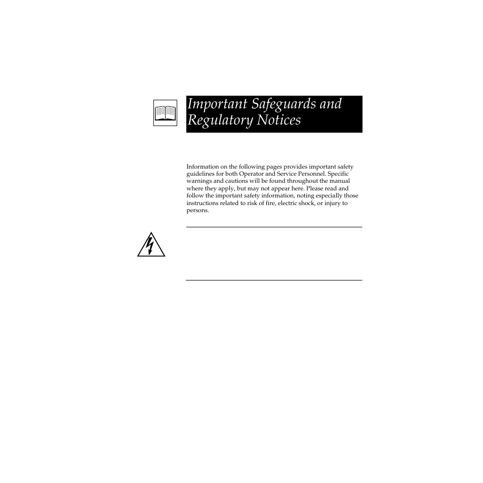 Important safeguards and regulatory notices | Grass Valley Performer SD User Manual | Page 9 / 182