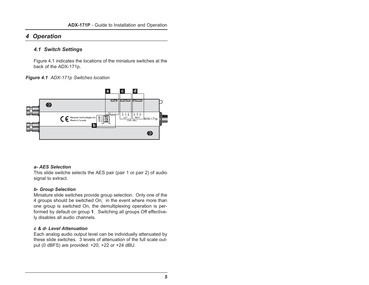 Grass Valley ADX-171p User Manual | Page 12 / 14