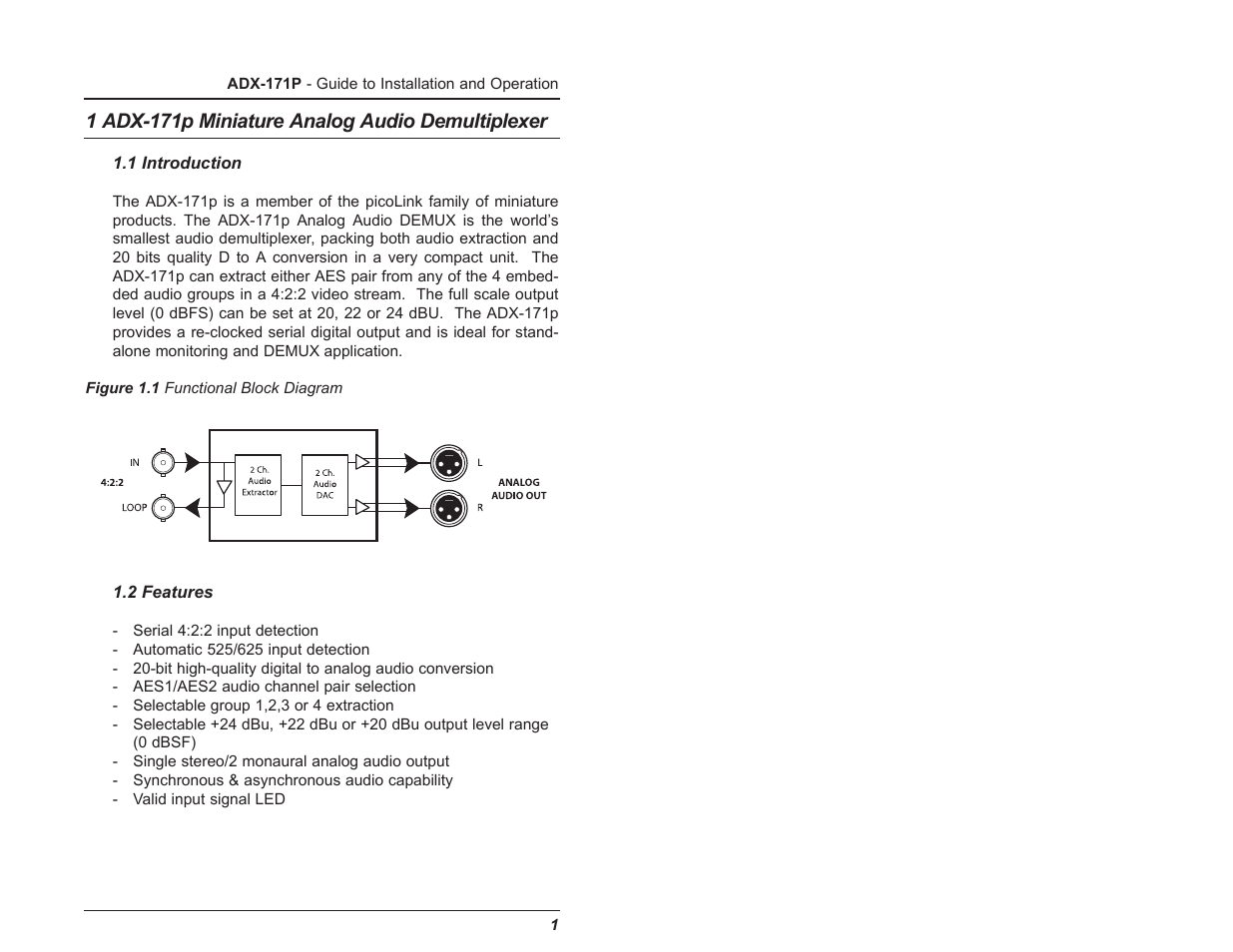 Grass Valley ADX-171p User Manual | Page 8 / 14