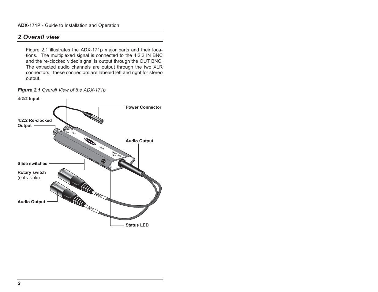 2 overall view | Grass Valley ADX-171p User Manual | Page 9 / 14