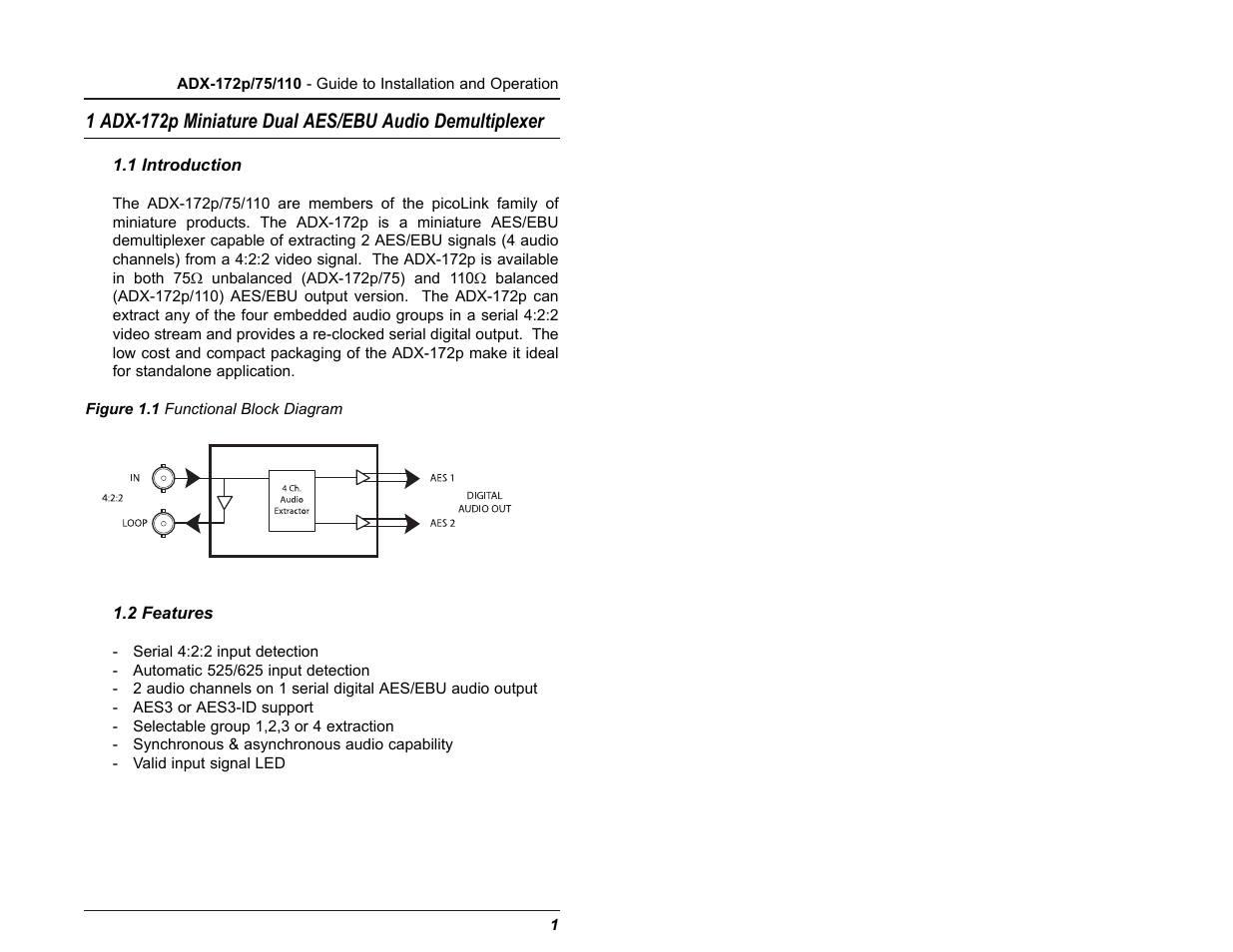 Grass Valley ADX-172p User Manual | Page 8 / 18