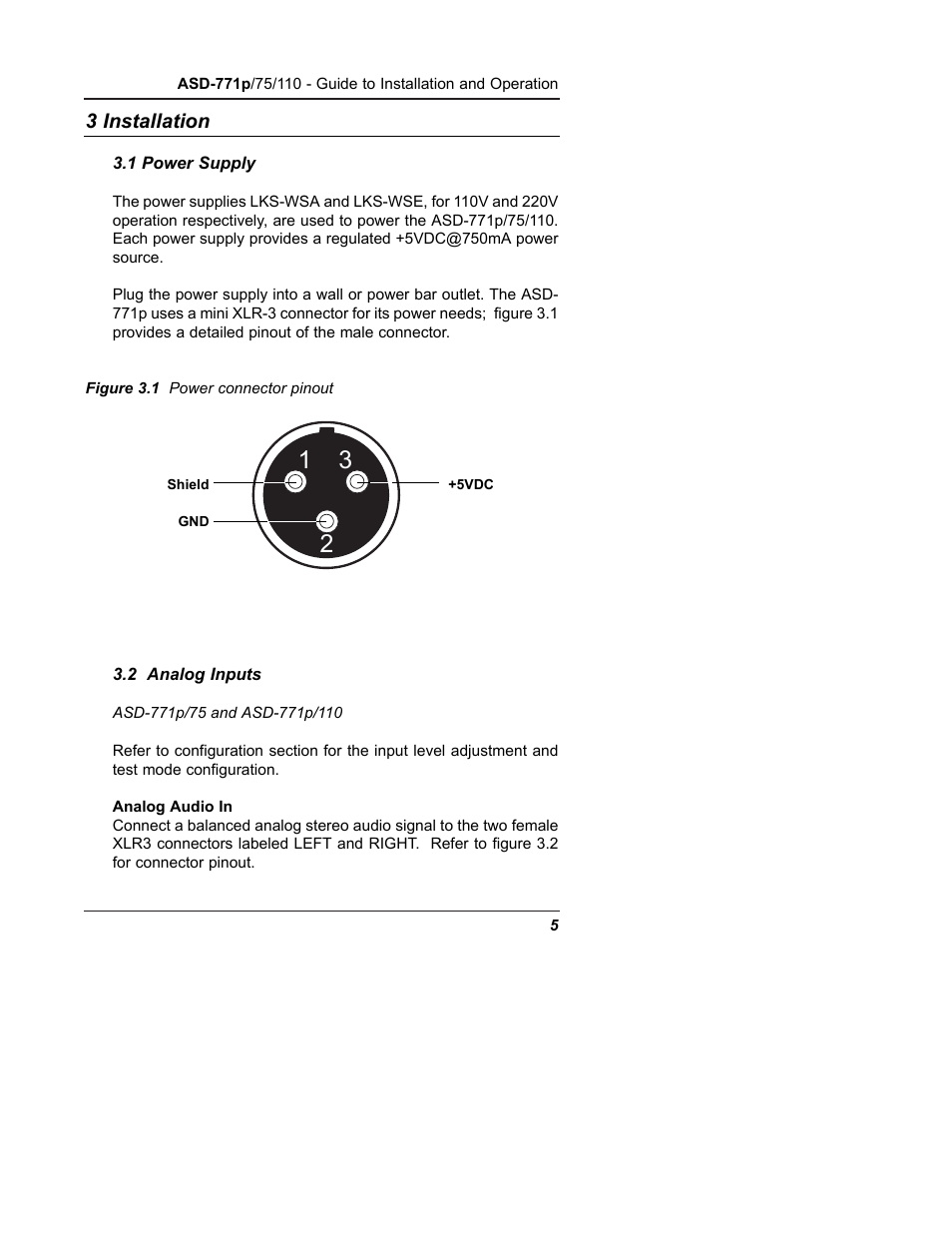 3 installation | Grass Valley ASD-771p User Manual | Page 12 / 18