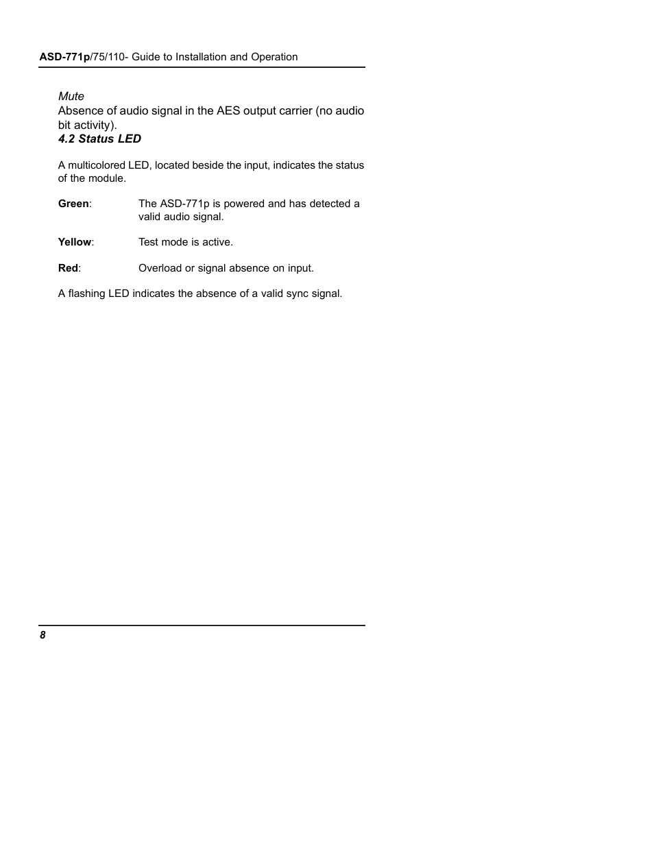 Grass Valley ASD-771p User Manual | Page 15 / 18