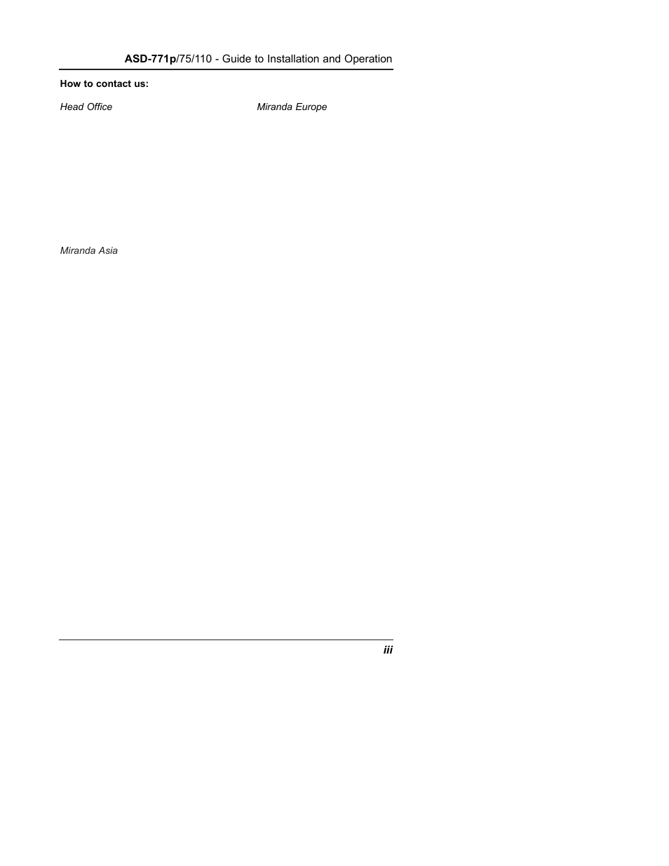 Grass Valley ASD-771p User Manual | Page 4 / 18