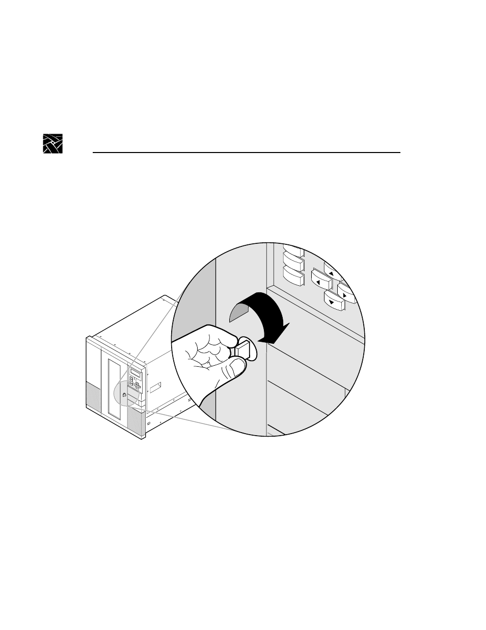 Unlatch and open the door, Chapter 1 installing the hardware | Grass Valley PLS200 User Manual | Page 36 / 168