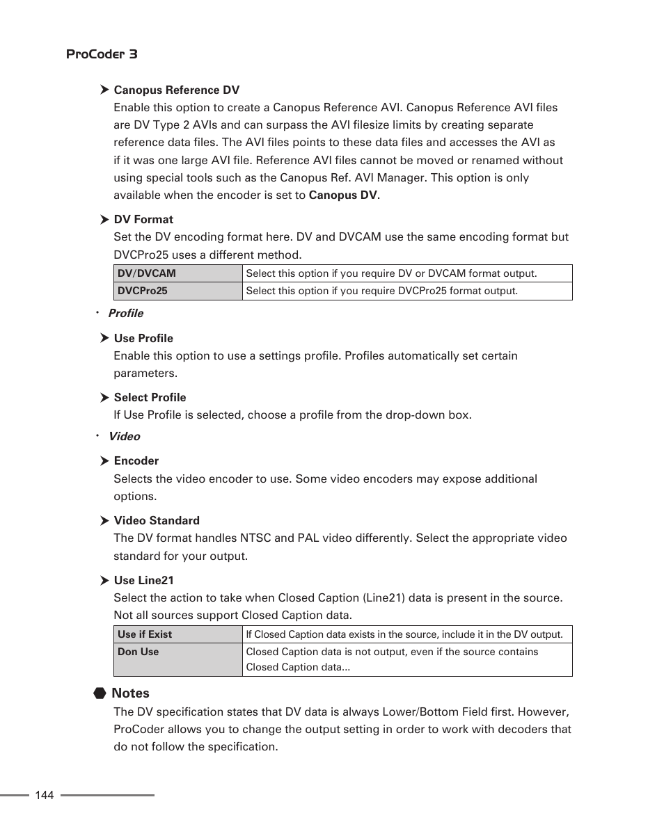 Grass Valley ProCoder 3 User Manual | Page 144 / 210