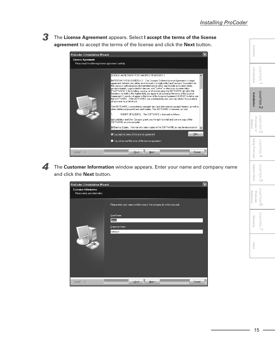 Installing procoder | Grass Valley ProCoder 3 User Manual | Page 15 / 210