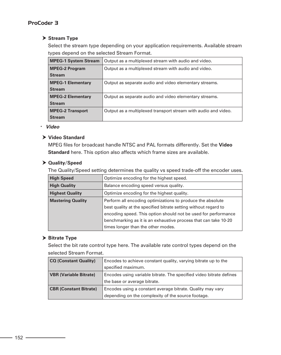 Grass Valley ProCoder 3 User Manual | Page 152 / 210