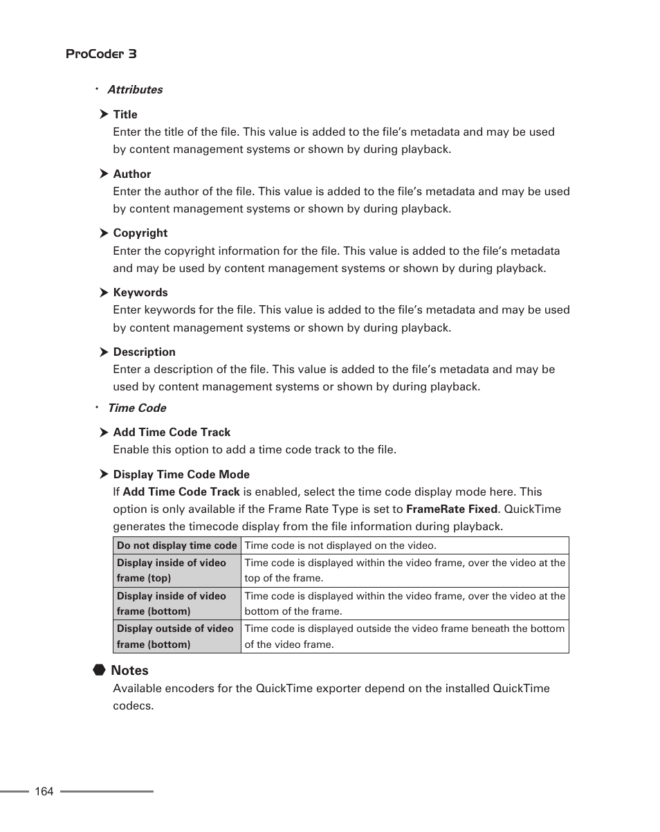 Grass Valley ProCoder 3 User Manual | Page 164 / 210