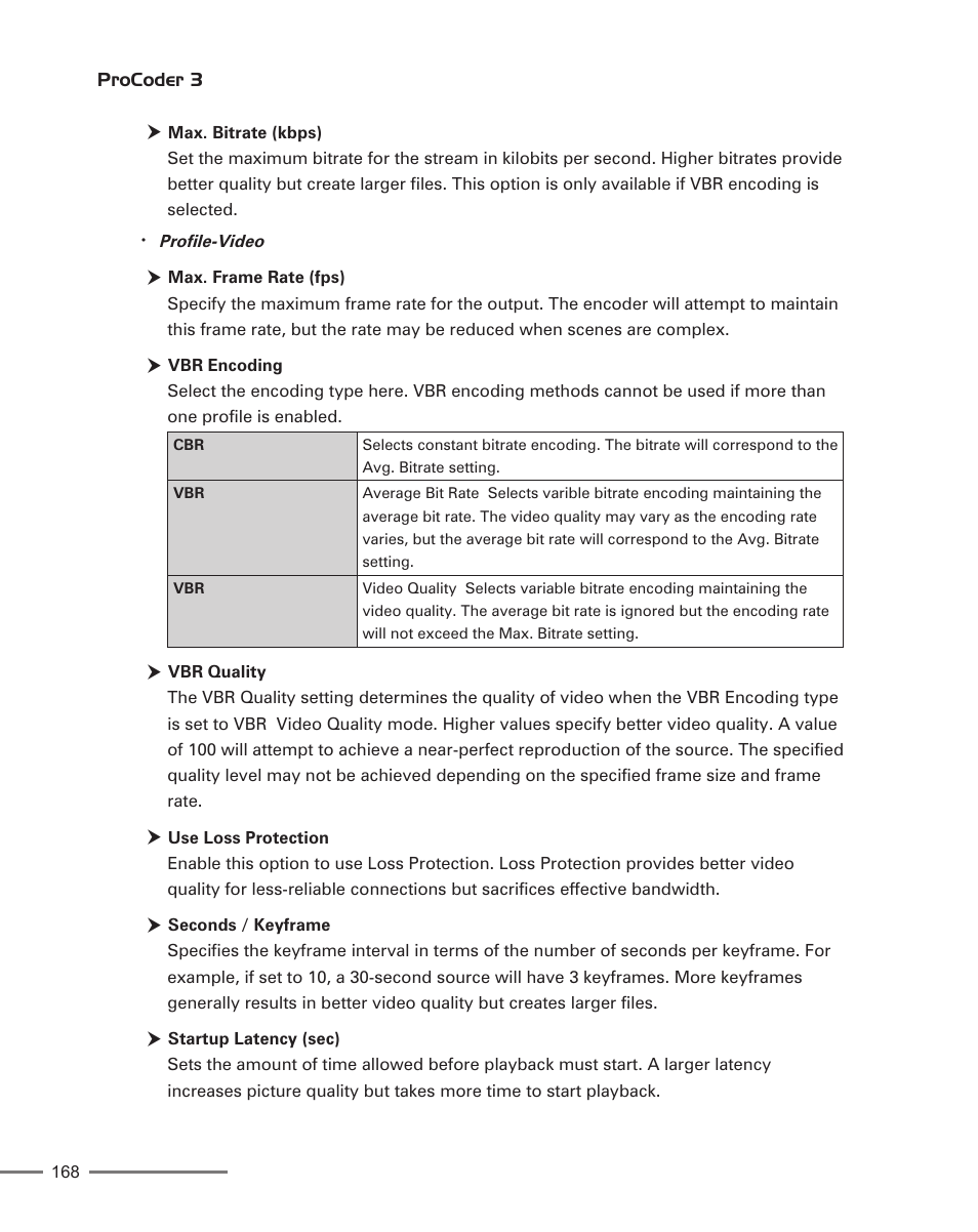 Grass Valley ProCoder 3 User Manual | Page 168 / 210