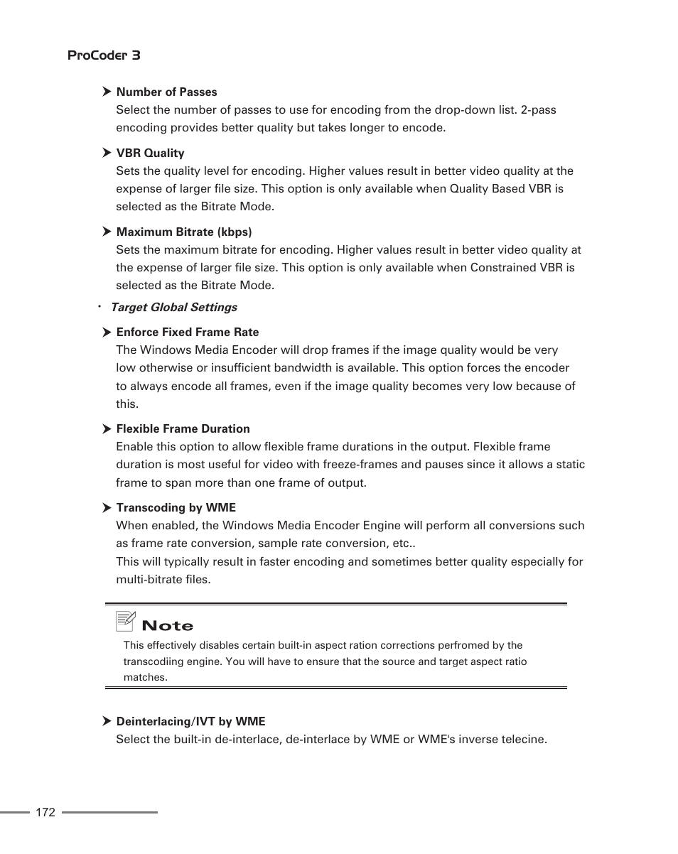 Grass Valley ProCoder 3 User Manual | Page 172 / 210