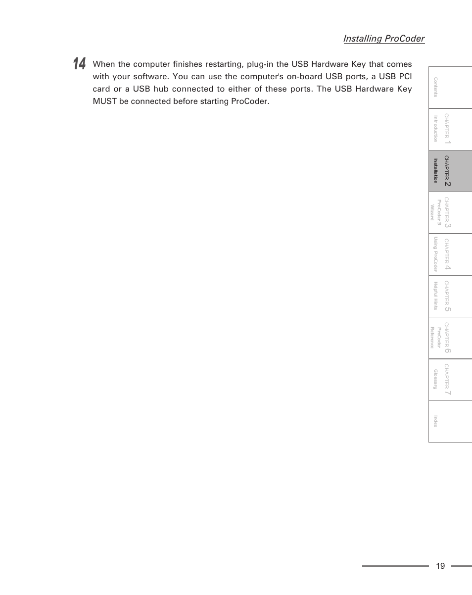 Installing procoder | Grass Valley ProCoder 3 User Manual | Page 19 / 210