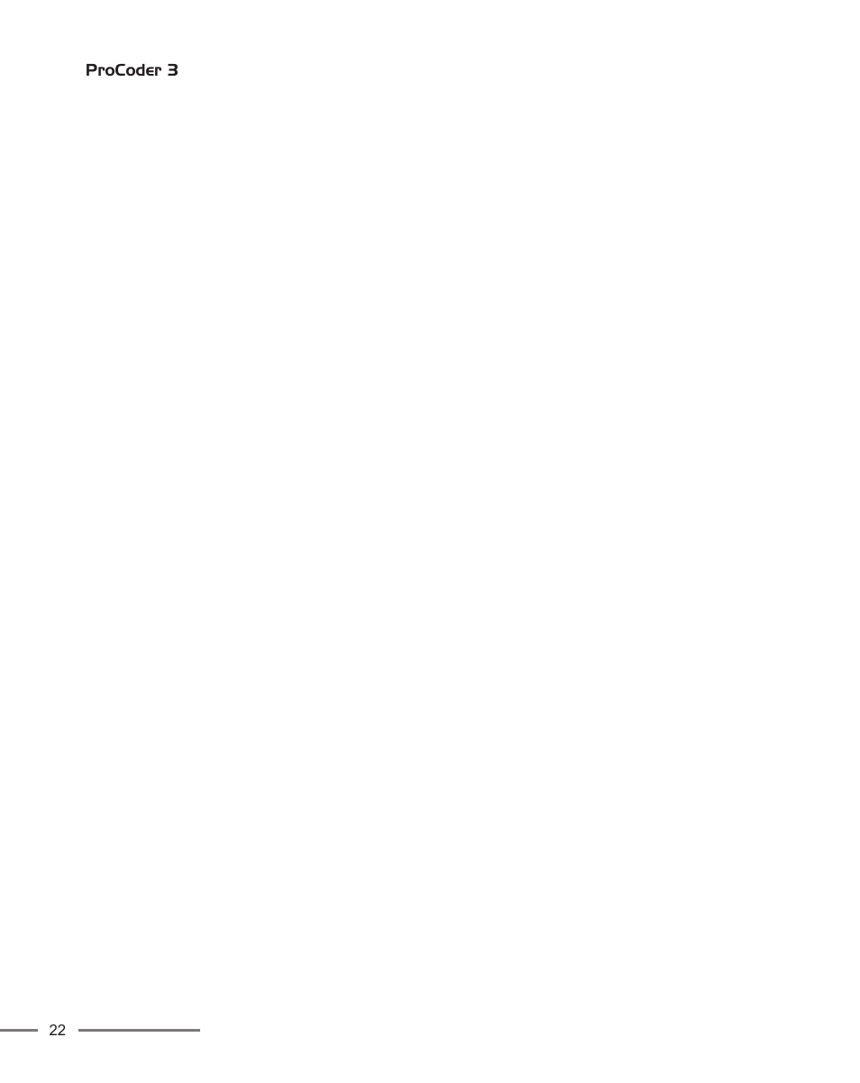 Grass Valley ProCoder 3 User Manual | Page 22 / 210