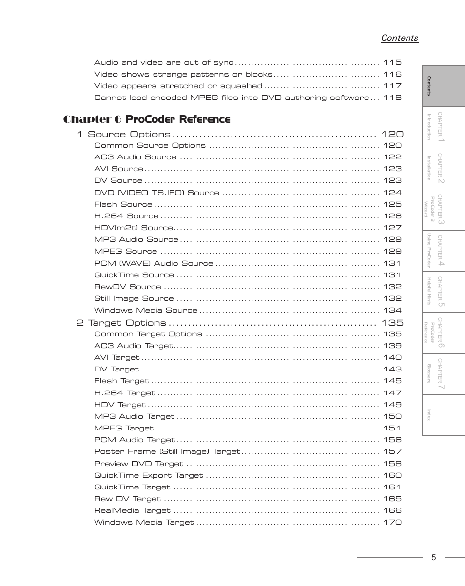 Grass Valley ProCoder 3 User Manual | Page 5 / 210