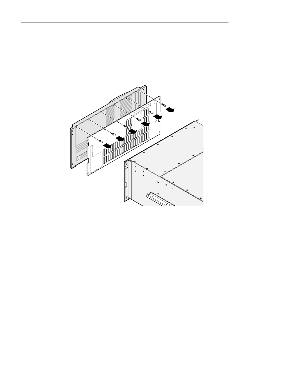 Removing the front panel backing plate | Grass Valley PDR 100 Master Enhanced Disk Recorder Board User Manual | Page 29 / 40