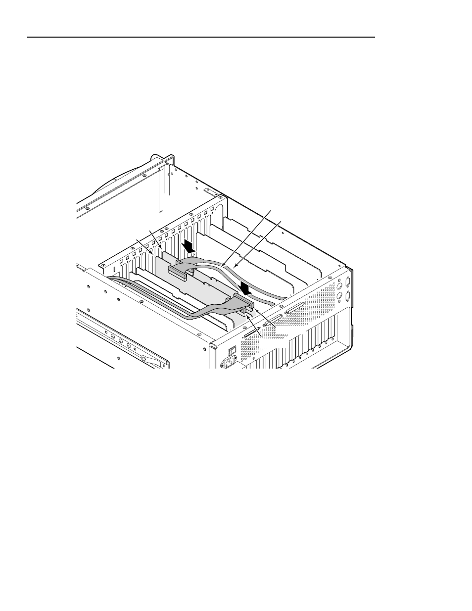 Figure 4. locating the scsi cables | Grass Valley PLSDST3 User Manual | Page 13 / 20