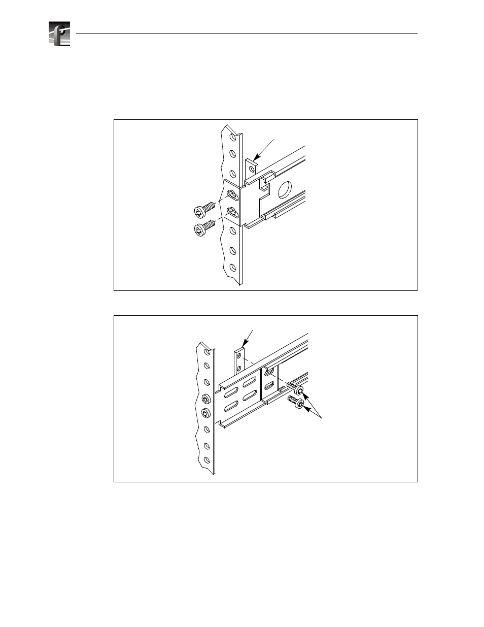 Front rail mounting detail -4, Rear rail mounting detail -4 | Grass Valley PDR 200 Installation User Manual | Page 34 / 110