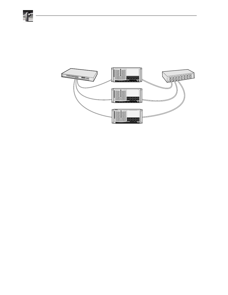 Networking several profile systems, Cascading several hubs, Basic hub connections -2 | Grass Valley PDR 200 Installation User Manual | Page 78 / 110