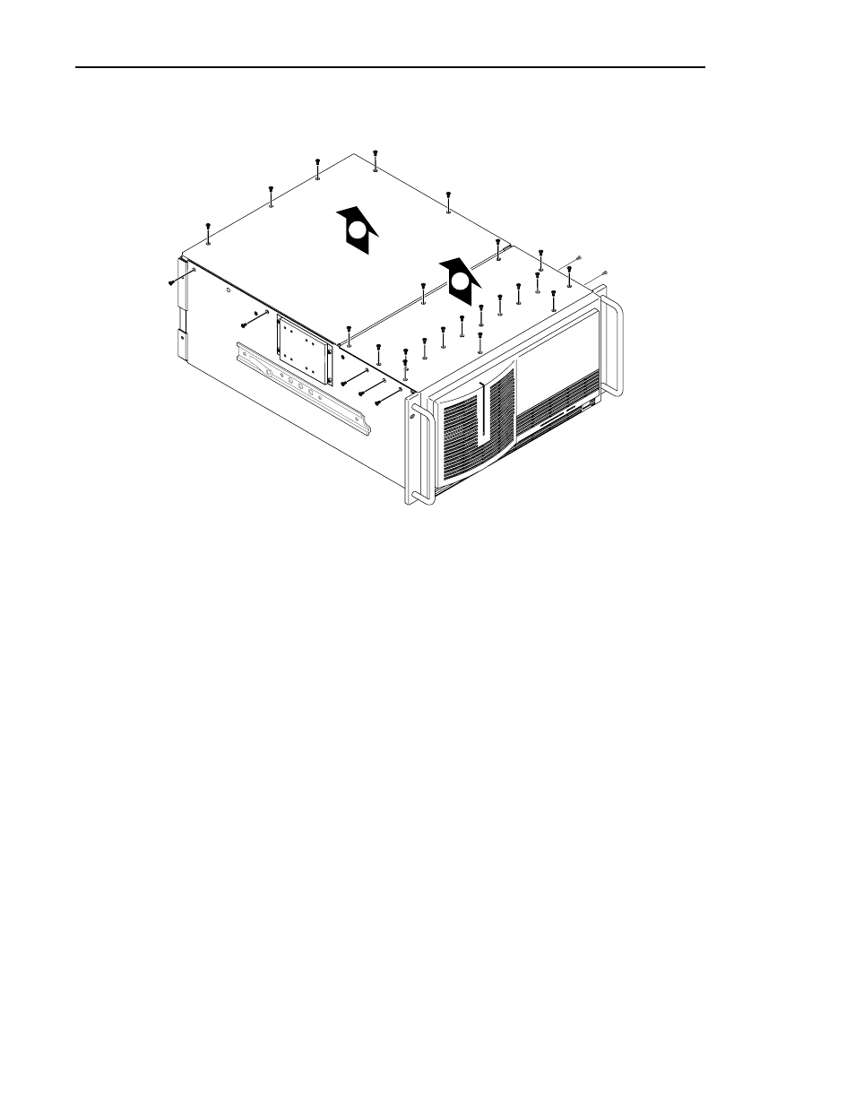 Removing the front and rear chassis covers, Figure 1), Figure 1 | Grass Valley Profile Family Audio Signal Processing Board User Manual | Page 21 / 78