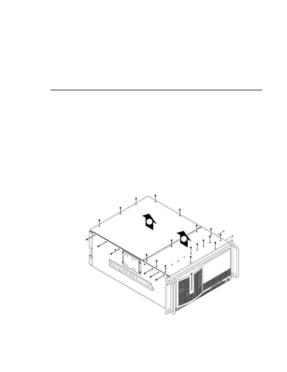 Removing the top covers | Grass Valley PDR 200 9 GB Disk Drive Upgrade User Manual | Page 15 / 22