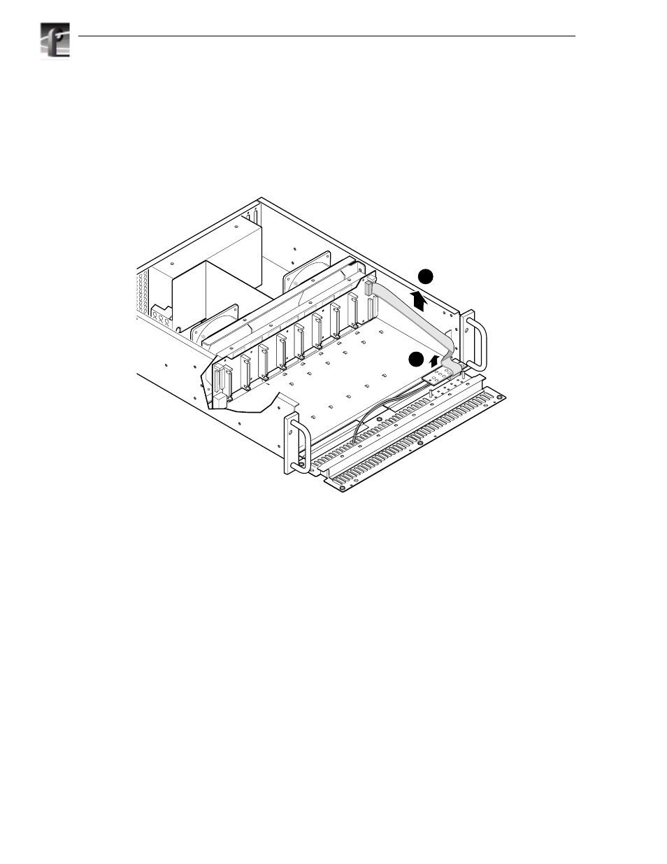 Removing and replacing the disk drive leds cable | Grass Valley PDX 208 User Manual | Page 44 / 64