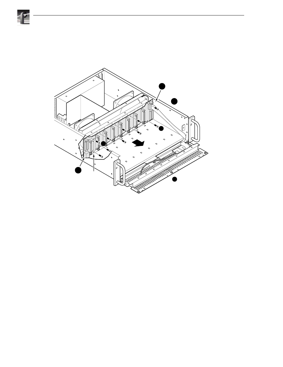 Removing and replacing the scsi distribution board | Grass Valley PDX 208 User Manual | Page 58 / 64