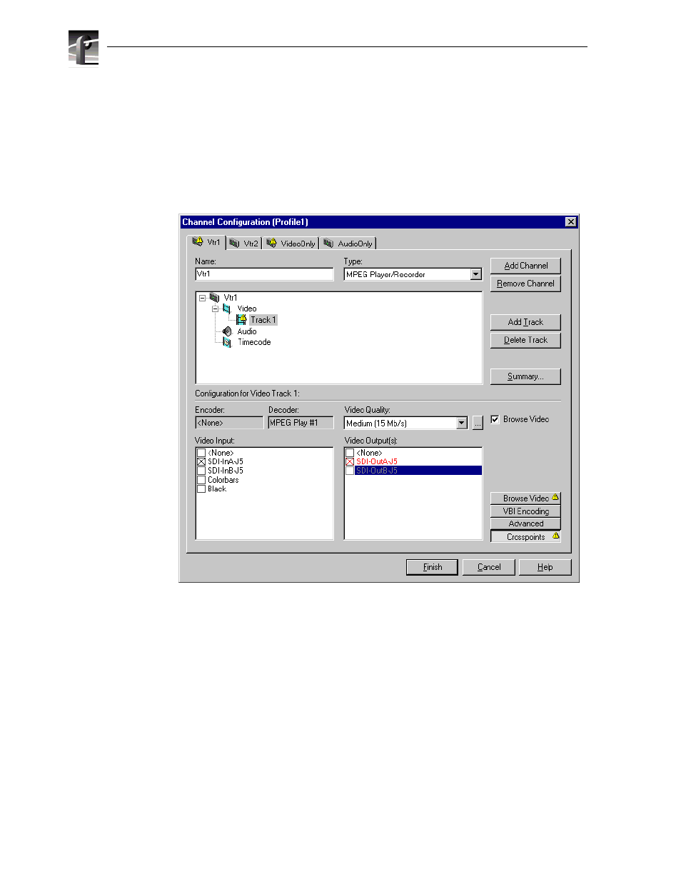 Using the warning symbol to find shared resources | Grass Valley Profile XP Aug 16 2004 User Manual | Page 124 / 352