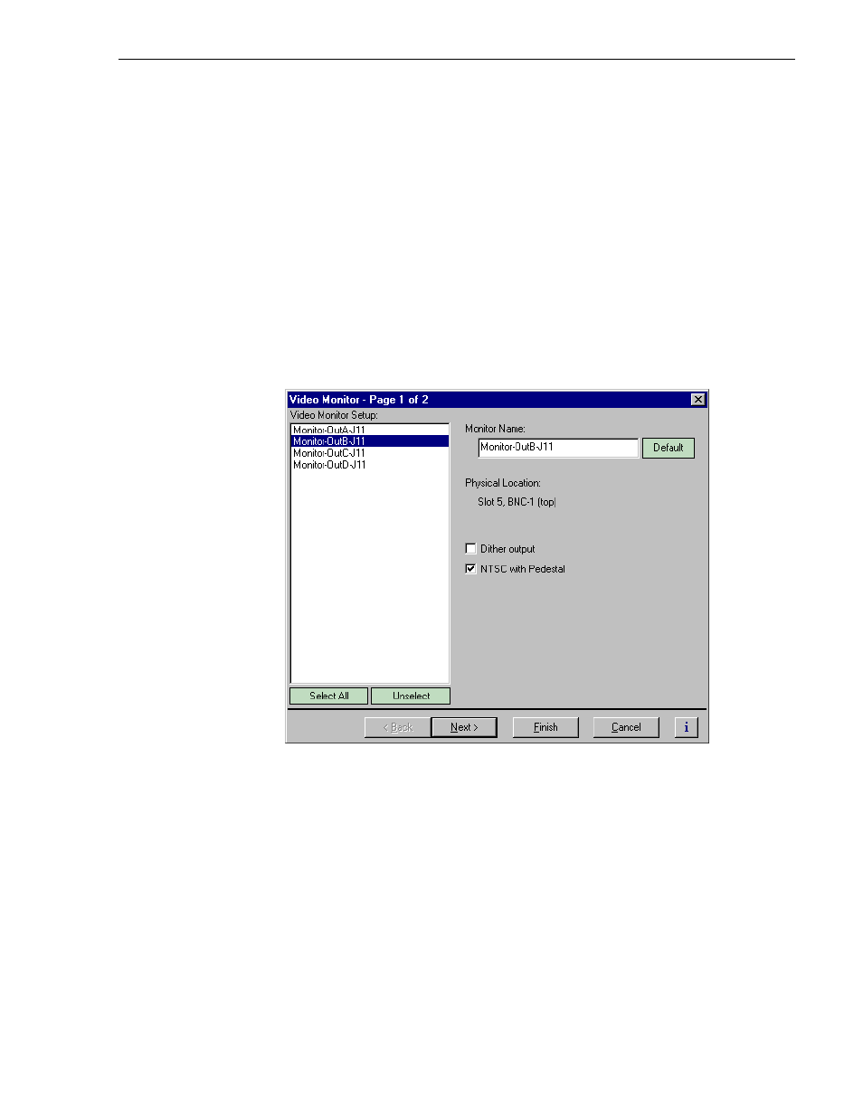 Configuring the video monitor output | Grass Valley Profile XP Aug 16 2004 User Manual | Page 185 / 352