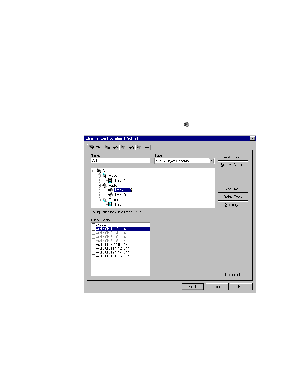 Adding or removing audio tracks, Removing audio tracks | Grass Valley Profile XP Aug 16 2004 User Manual | Page 195 / 352