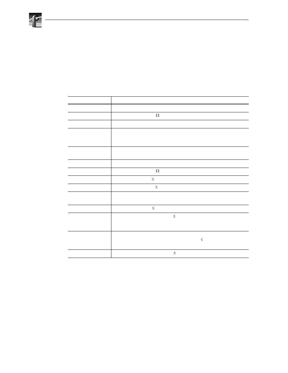 Electrical specifications, Serial digital interface board (2in/2out), Chapter a | Grass Valley Profile XP Aug 16 2004 User Manual | Page 312 / 352