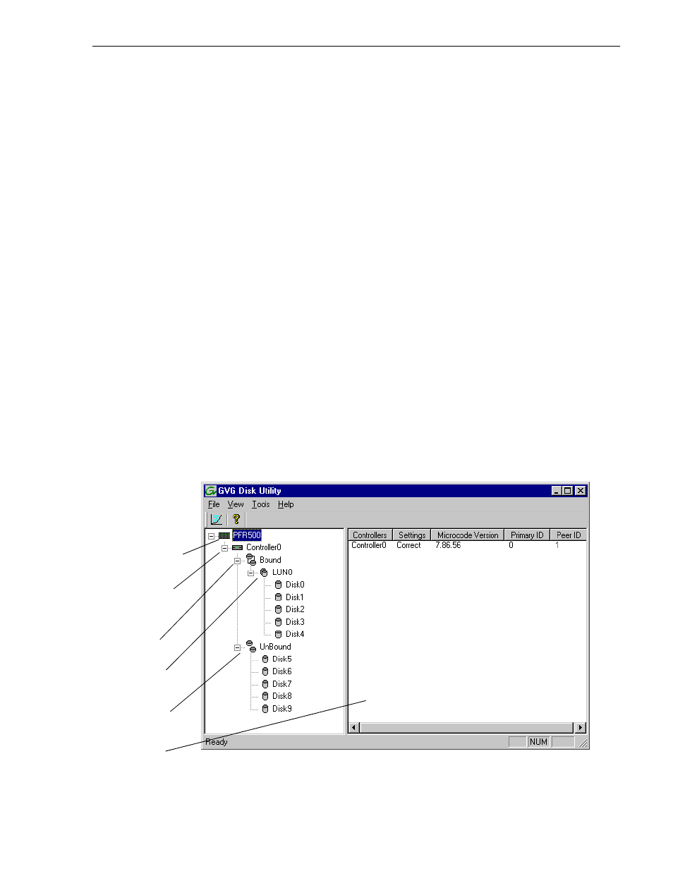 Introducing the gvg disk utility, Gvg disk utility user interface overview | Grass Valley Profile XP Aug 16 2004 User Manual | Page 75 / 352