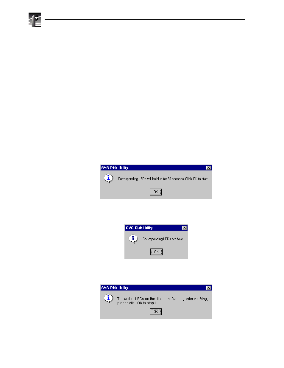 Identifying disk modules prior to removal, To identify the disks in a lun | Grass Valley Profile XP Aug 16 2004 User Manual | Page 98 / 352