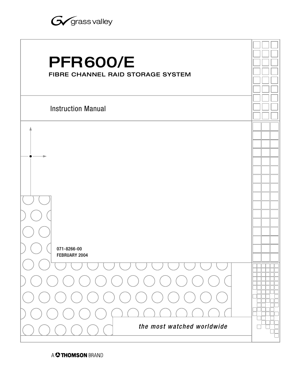 Grass Valley PFR600/E User Manual | 58 pages